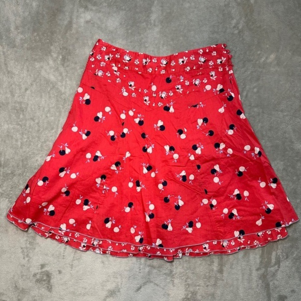 American Eagle Fruit Print Skirt Sz 0 Apple Pear Novelty Aline Retro Cottagecore